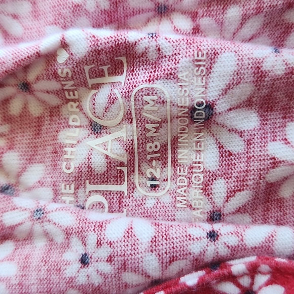 Children's Place Girls Daisy Tie Shoulder Dress - Ruby 12-18 months - Picture 4 of 7